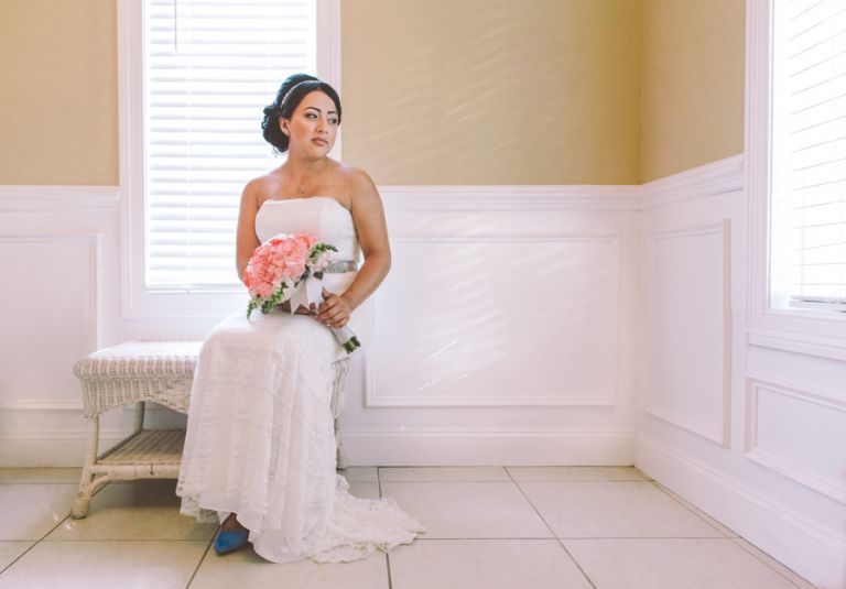 Bride poses for portraits by Monmouth County New Jersey Wedding Photographers Julianne and Steven The Markows