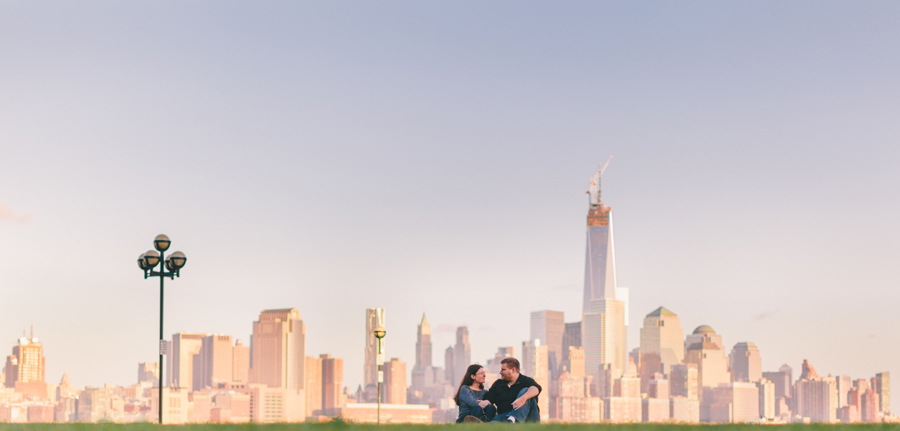 Engagement Photos at Frank Sinatra Park Hoboken, NJ