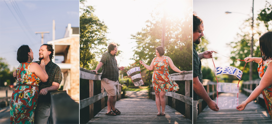 Save the date photos during engagement session in NJ