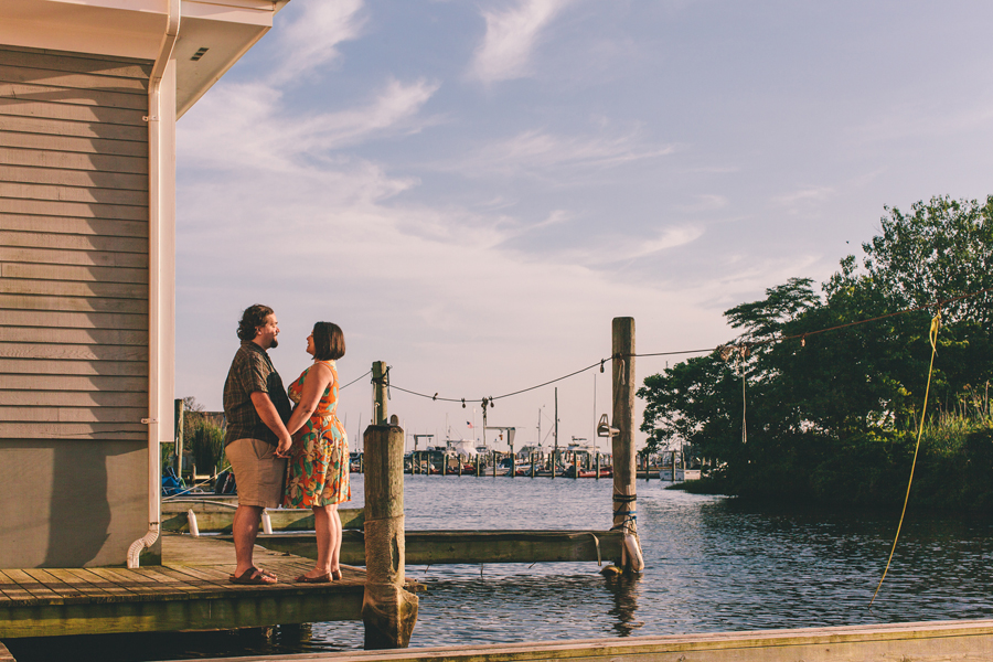 NJ engagement photos in a marina