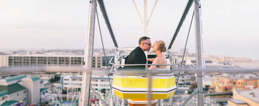 Ferris Wheel Wedding Photos in NJ