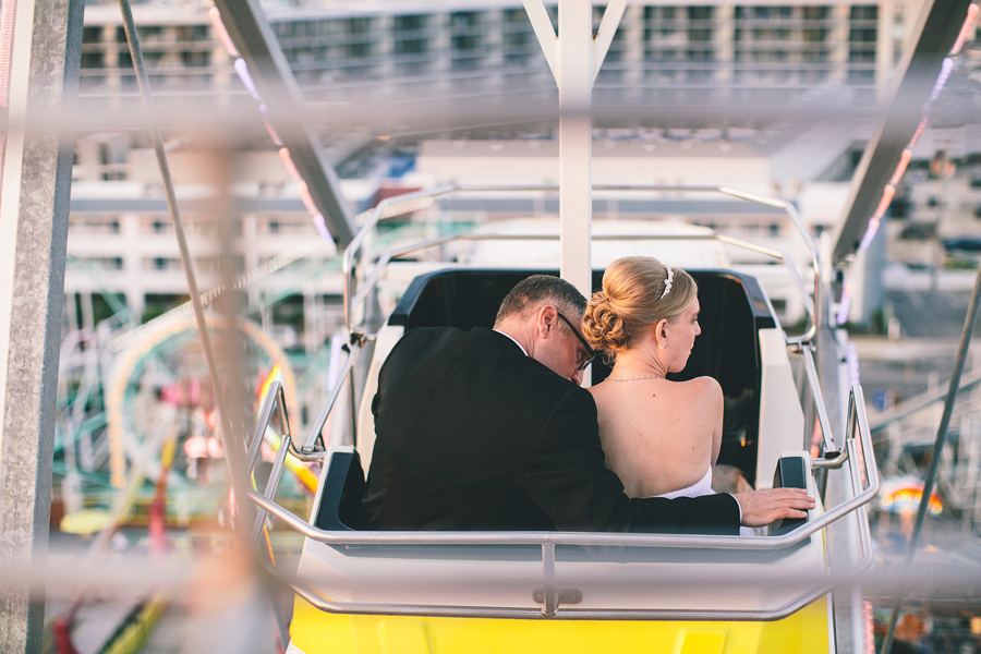Amusement Park Wedding Photos