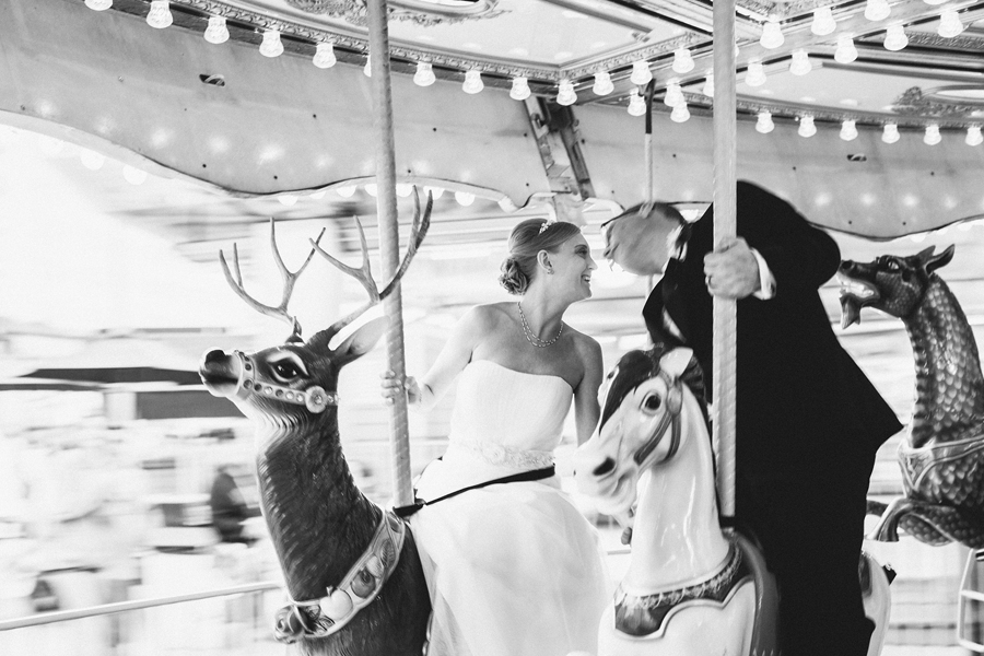 Wedding Photos at an amusement park in NJ
