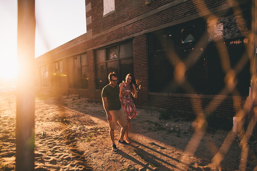 Engagement Photos in Asbury Park NJ at sunset
