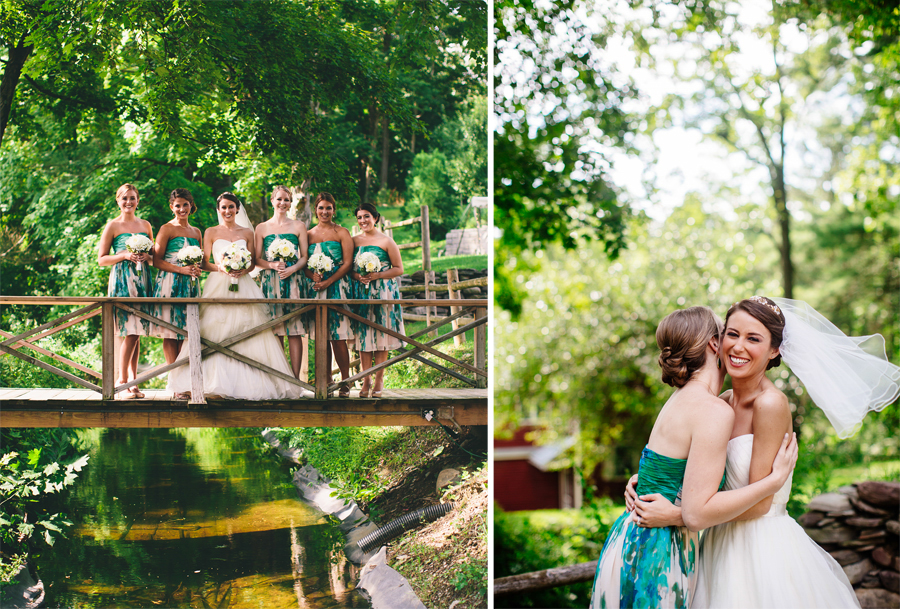 Bridesmaids at Millrace Pond Hope, NJ