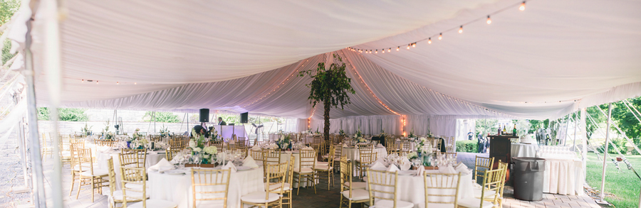 Millrace Pond Wedding Tent Reception