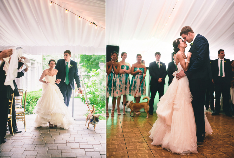 Bride and Groom First Dance Millrace Pond Wedding