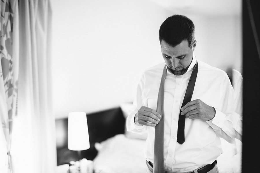 Groom Getting Ready NJ