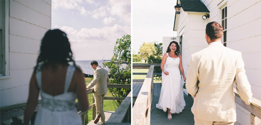 Sandy Hook Chapel Wedding First Look