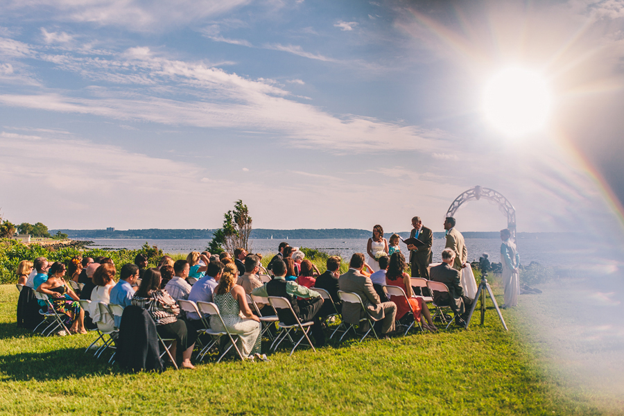 Sandy Hook Chapel Wedding ceremony prism