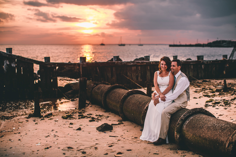 NJ Sunset Wedding Photos