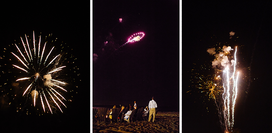 NJ Beach Wedding fireworks