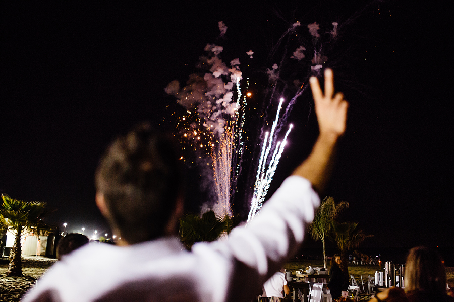 Long Branch, NJ Beach Wedding Fireworks