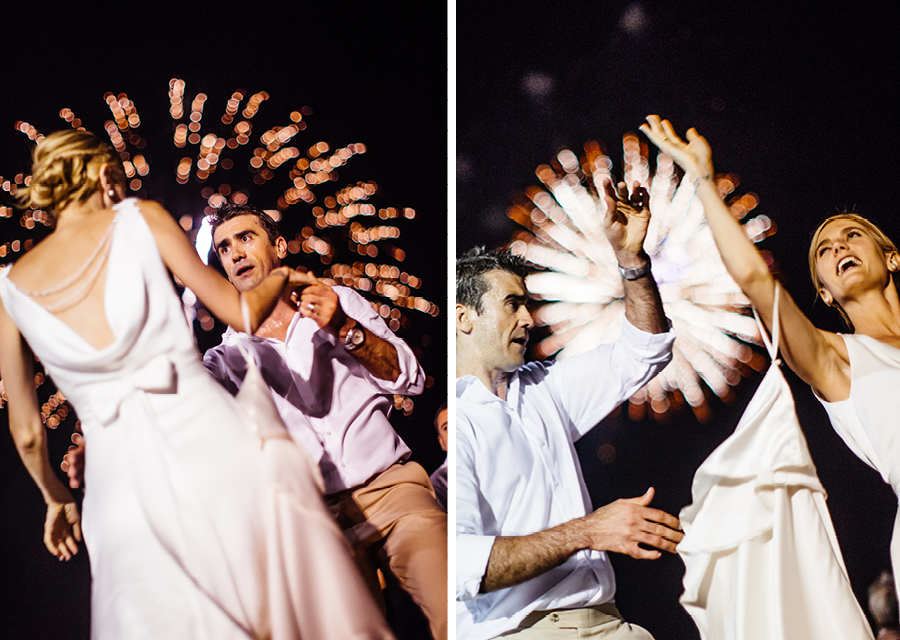 NJ Beach wedding fireworks 