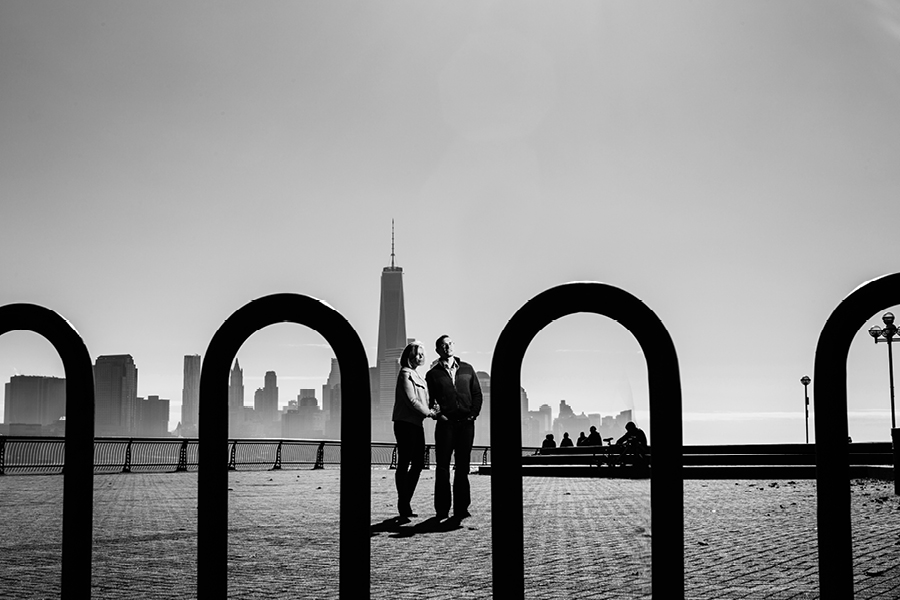 Hoboken Wedding and Engagement Photos with NYC Skyline