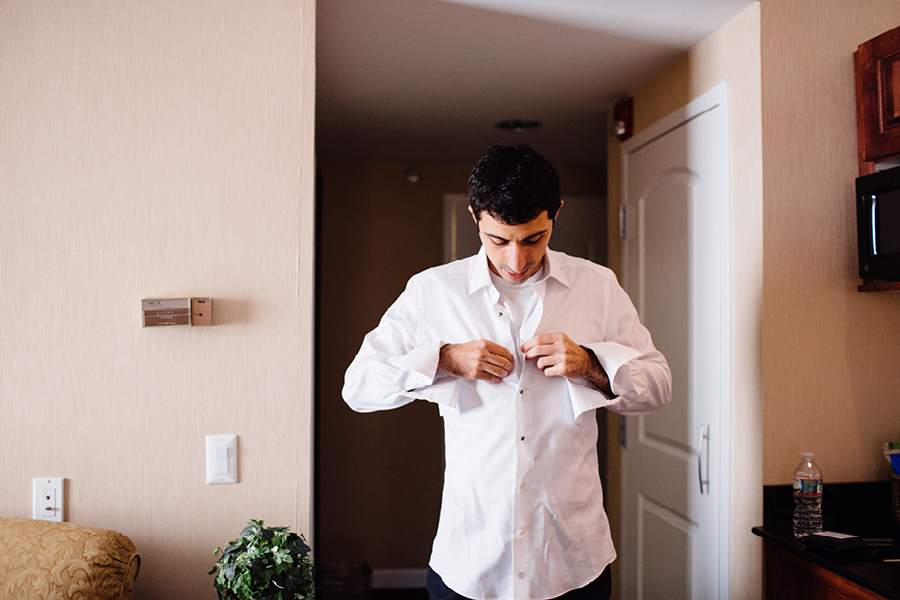 Groom Getting Ready Wilshire Grand West Orange NJ
