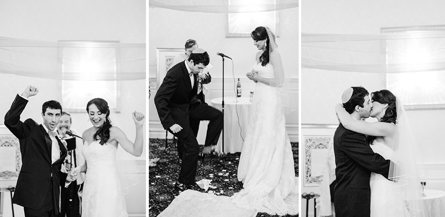 Glass Stomping Jewish Wedding Photo