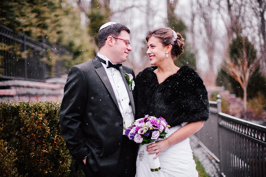 Wedding Photos in the snow nj