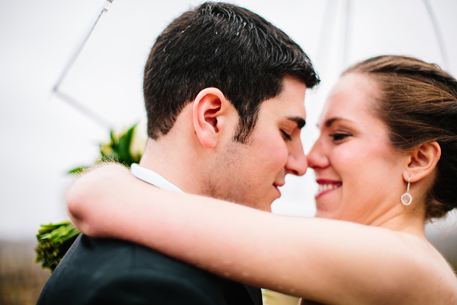 Rainy Bride and Groom Photos NJ