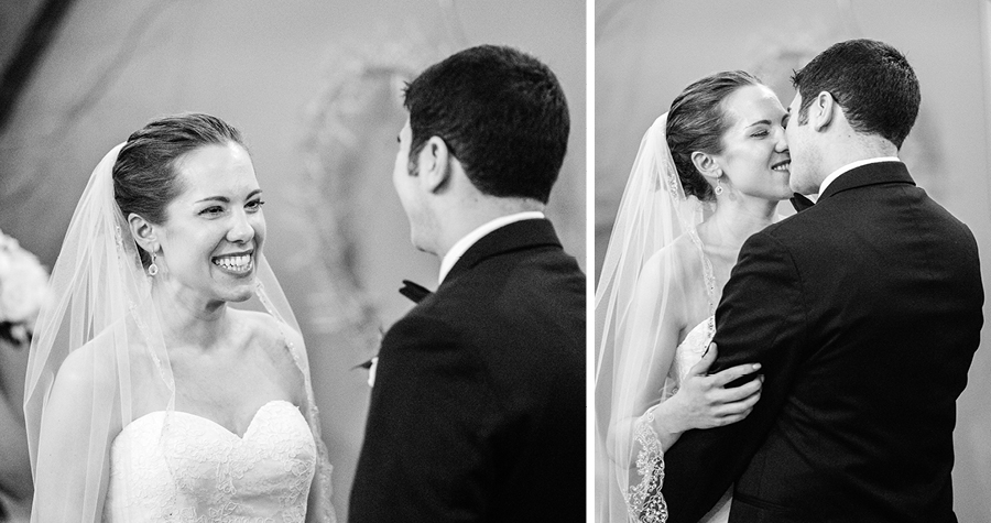 Laurita Winery Wedding First Kiss