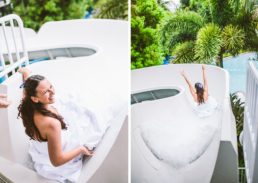 South seas Island resort Trash the Dress