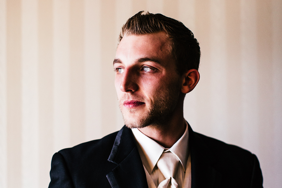 Madison Hotel Wedding groom portrait