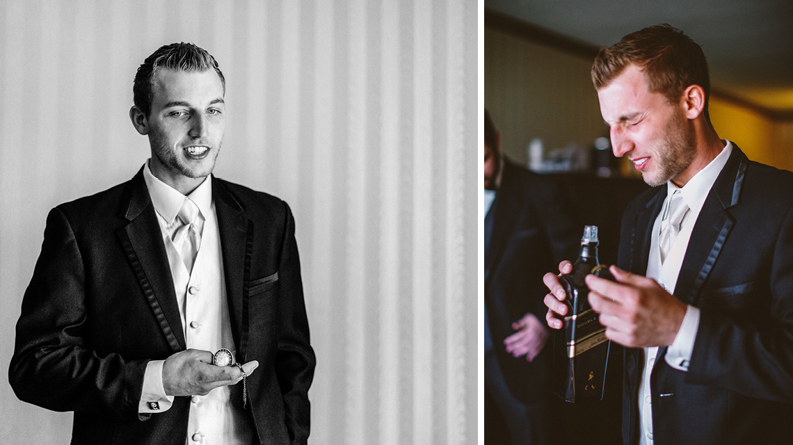 Madison Hotel Wedding groom preparation photos