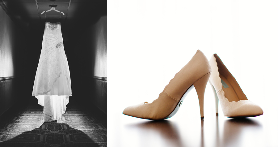 creative wedding dress and shoe photos nj
