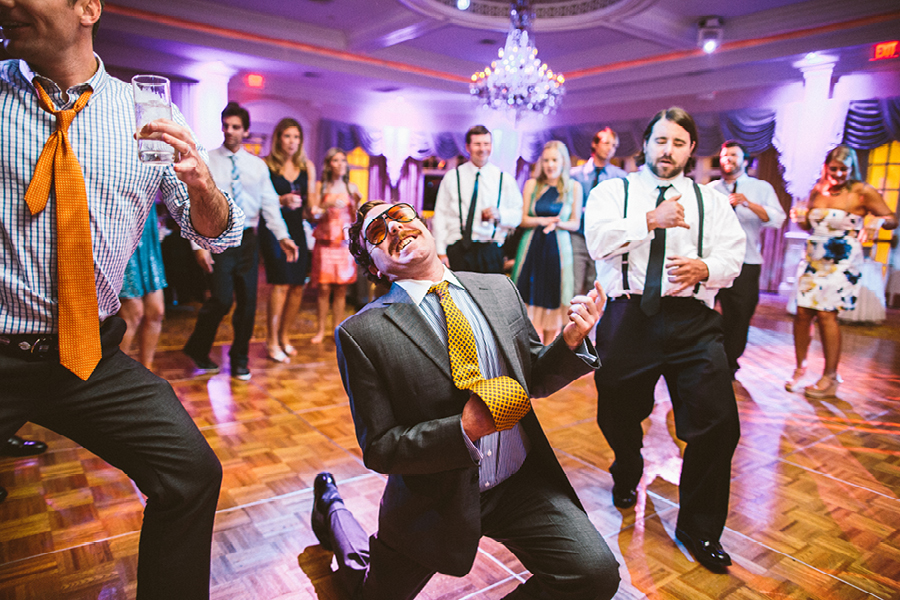 crazy wedding reception photo