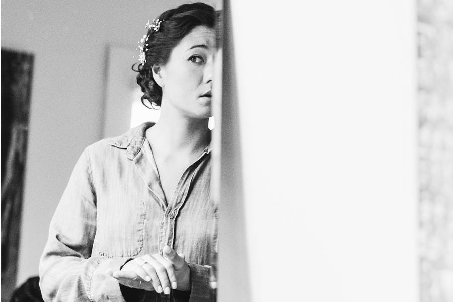 creative bride prep photo