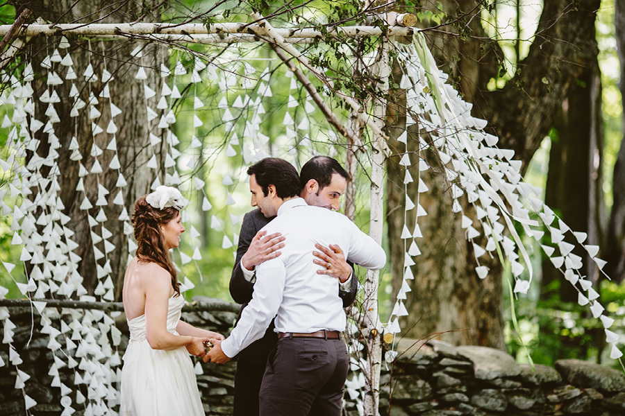 Wedding Ceremony At Fiddle Lake Farm
