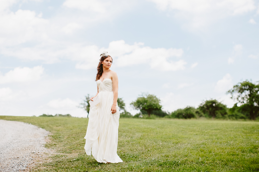 Bride Portrait at Fiddle Lake Farm