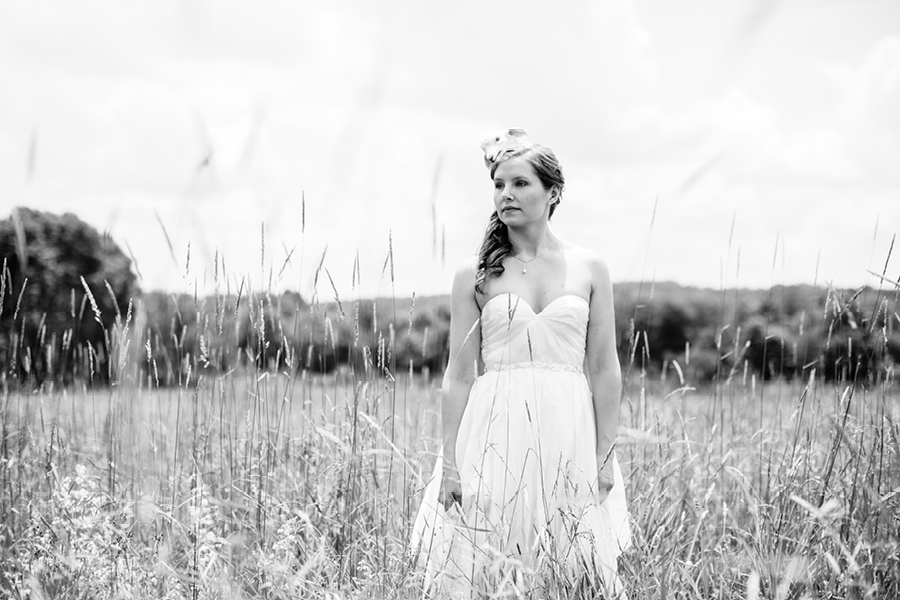 Bride at Fiddle Lake Farm