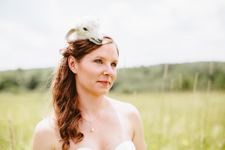 creative bride portrait