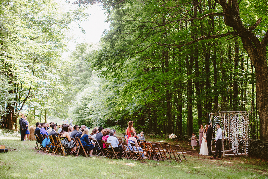 ceremony location at fiddle lake farm