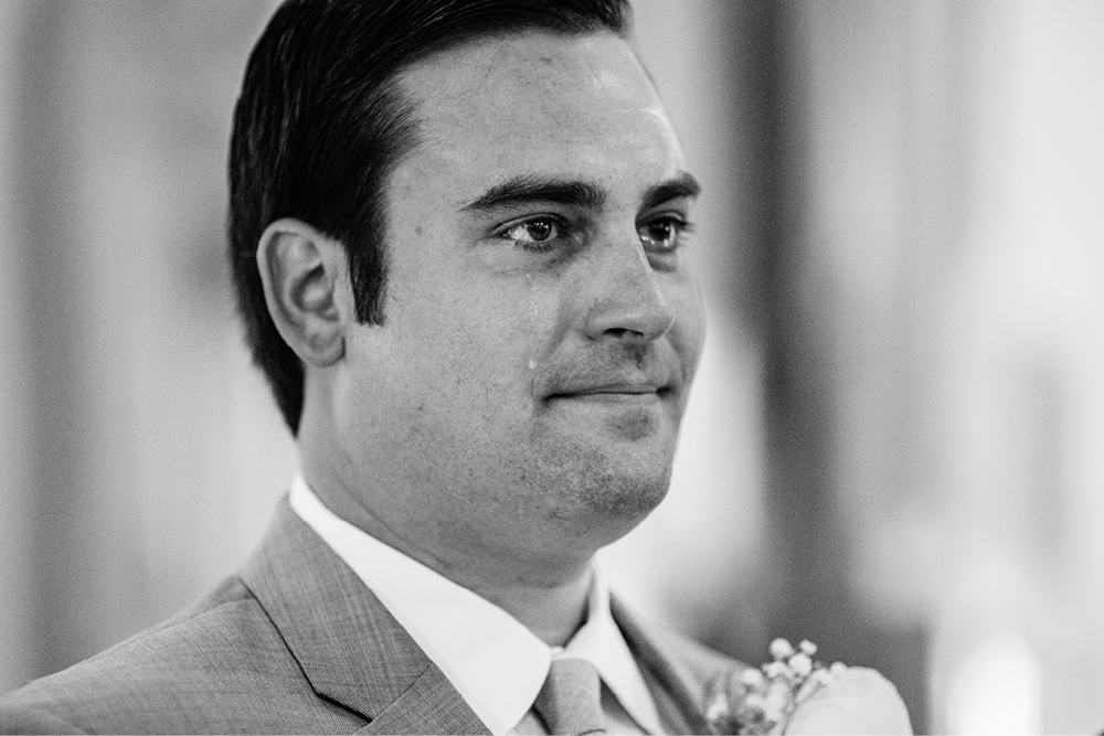emotional groom
