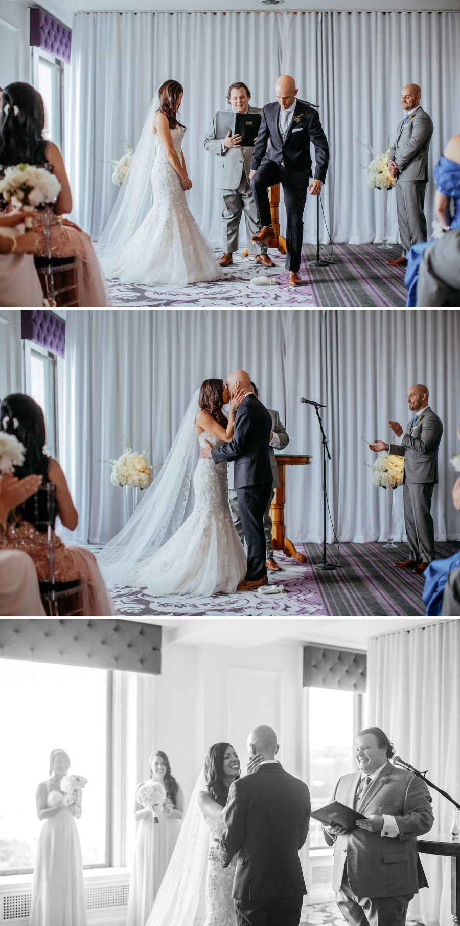 wedding ceremony at downtown club