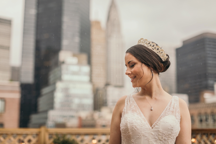 Rainy Manhattan Bridal Portrait