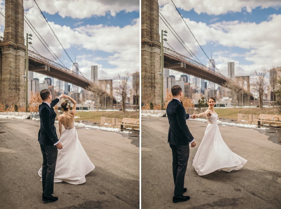 bride and groom brooklyn