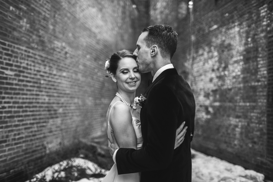 black and white wedding portraits