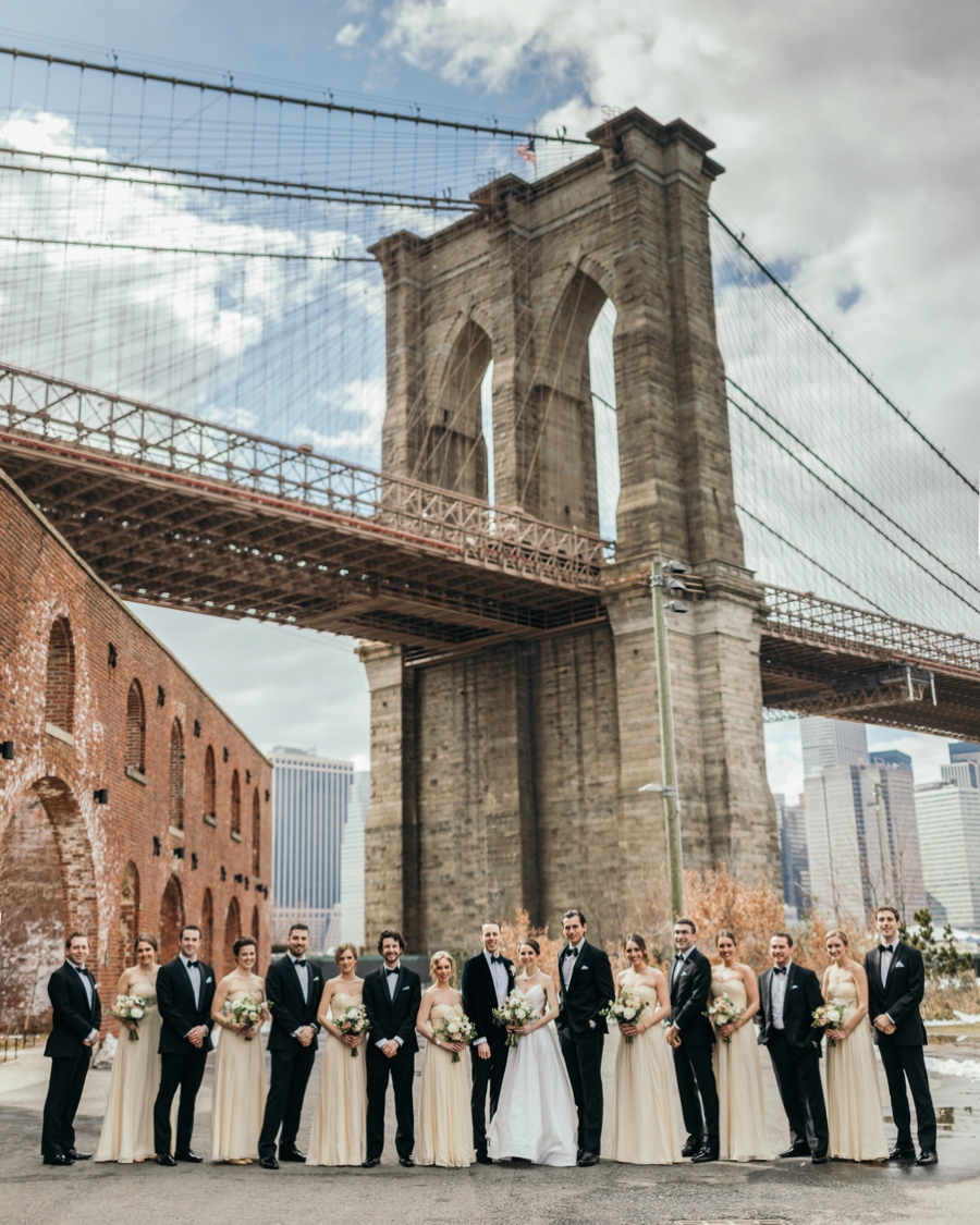 bridal party brooklyn bridge park