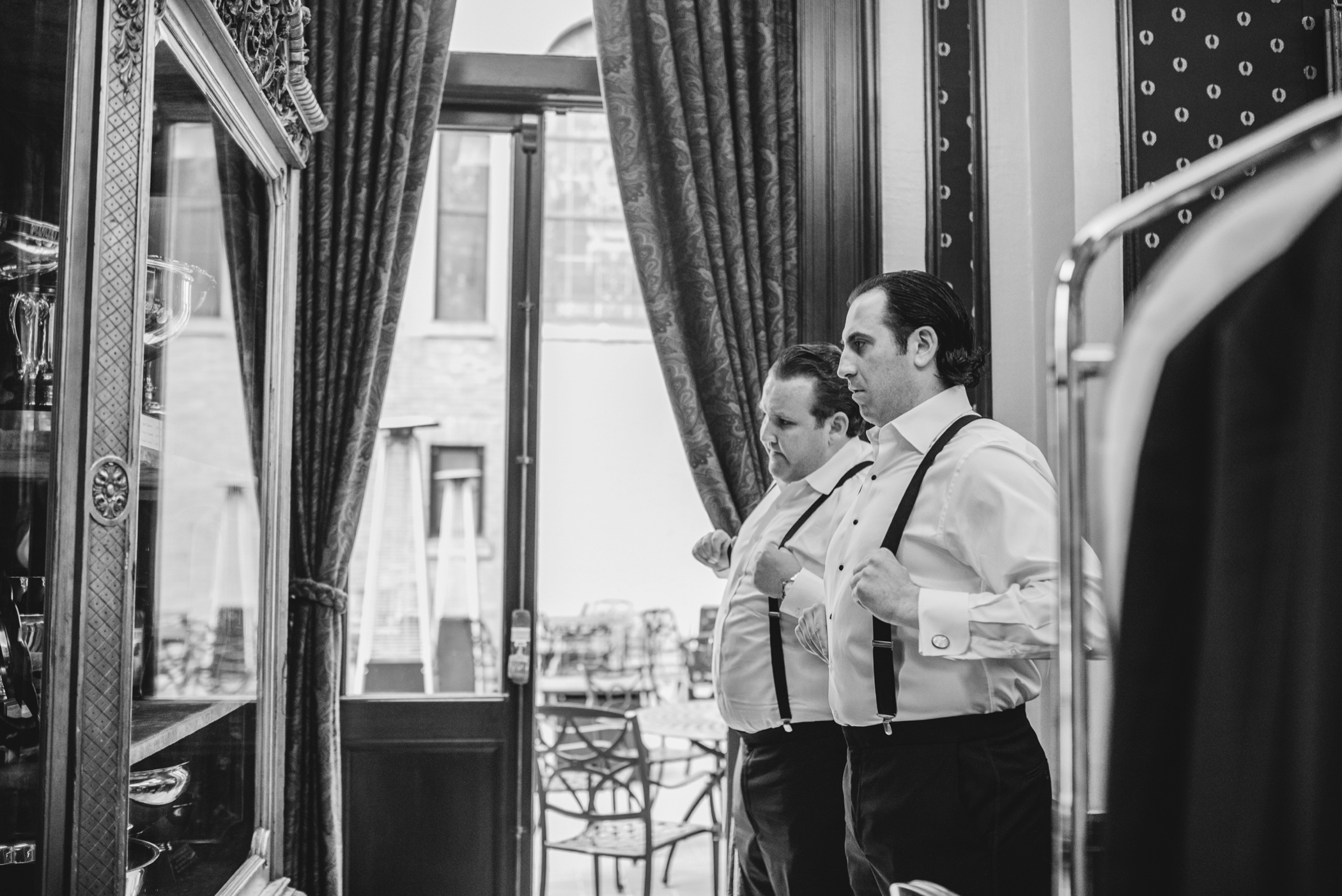 Groom Getting Ready at Sleepy Hollow Country Club