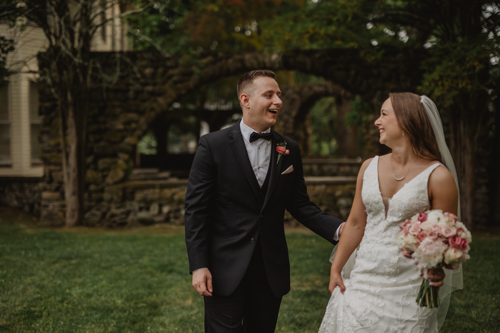 Bride and Groom at Brotherhood Winery