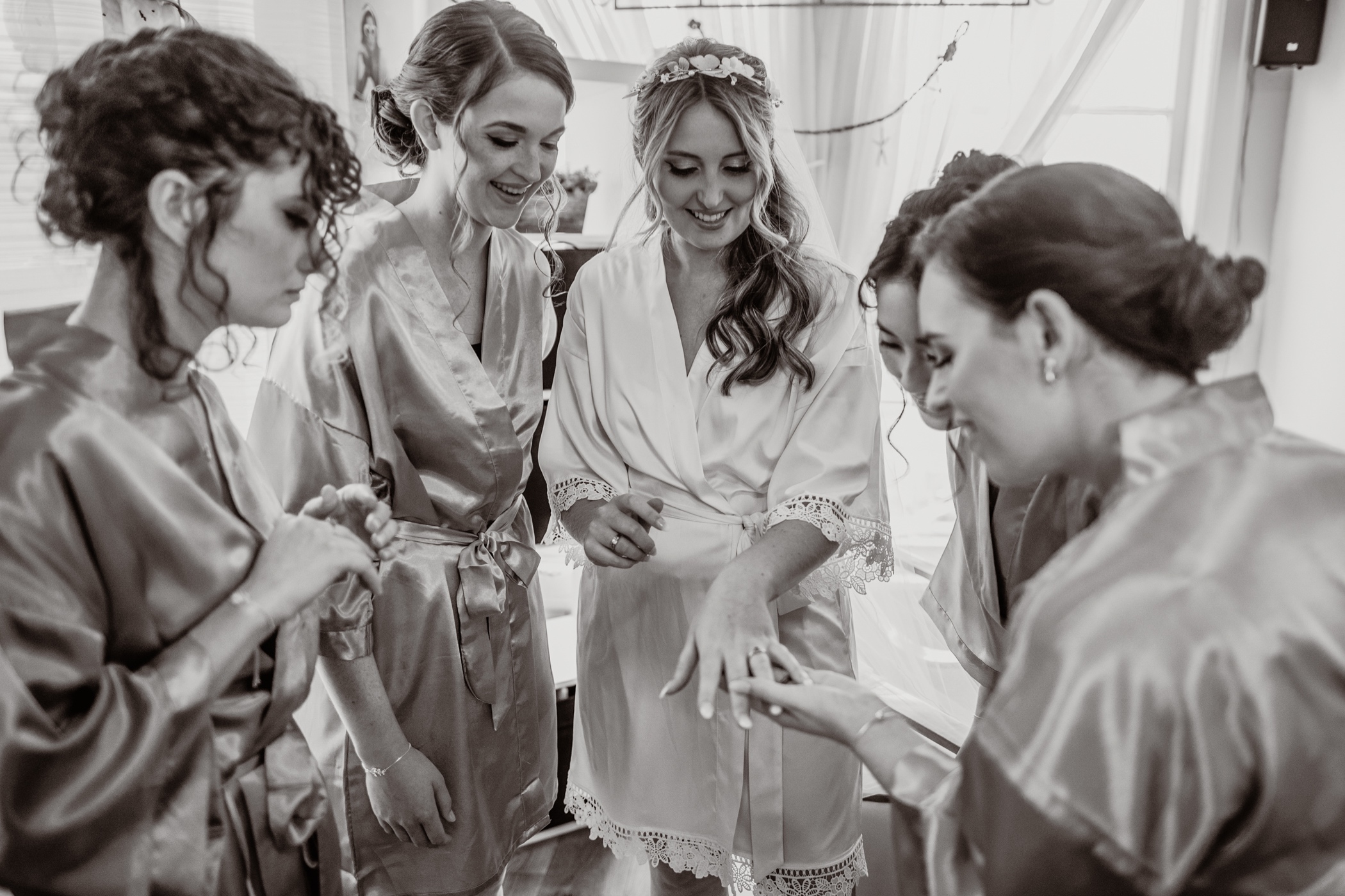 Bride Getting Ready Aldie Mansion Wedding