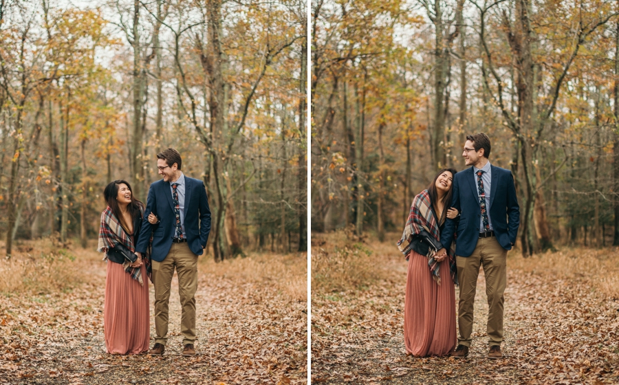 Jersey City Engagement Photos | Fall Foliage Engagement Session ...