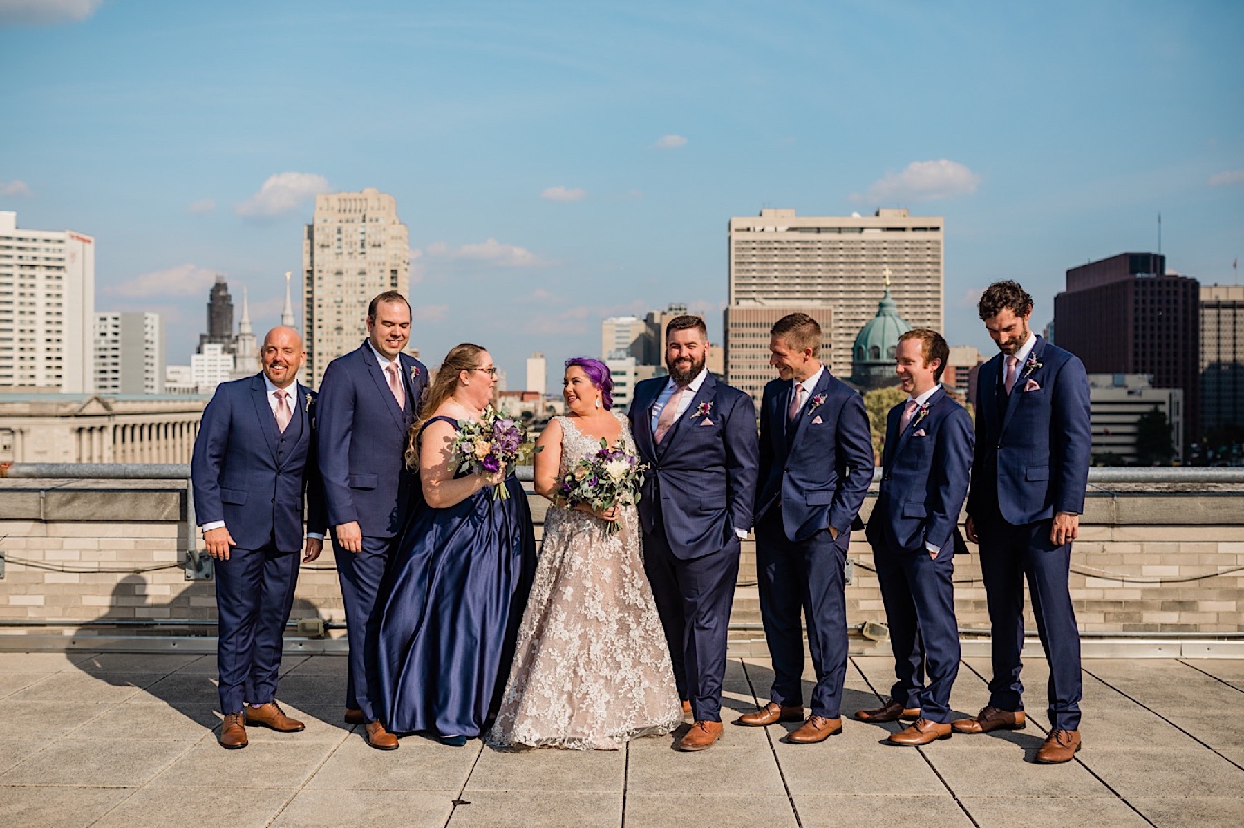 philadelphia rooftop wedding photos